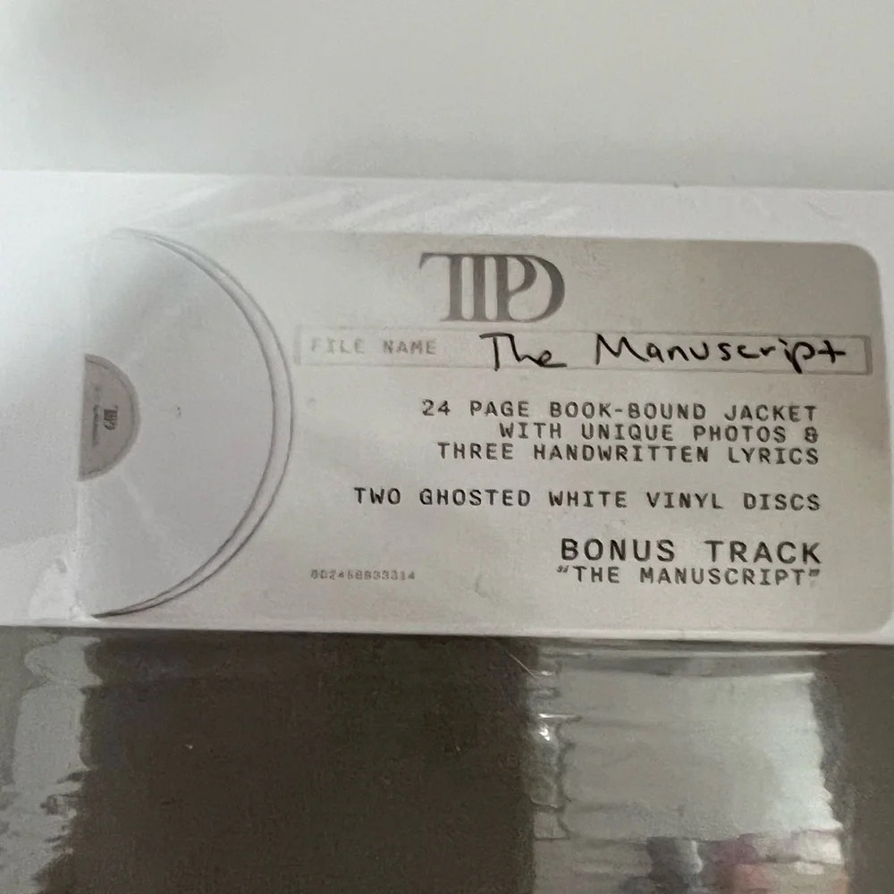Taylor Swift SIGNED PHOTO INSERT The Tortured Poets Department Vinyl Manuscript - Picture 4 of 9